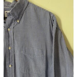 Brooks Brothers Blue Checked Relaxed Fit Shirt Medium